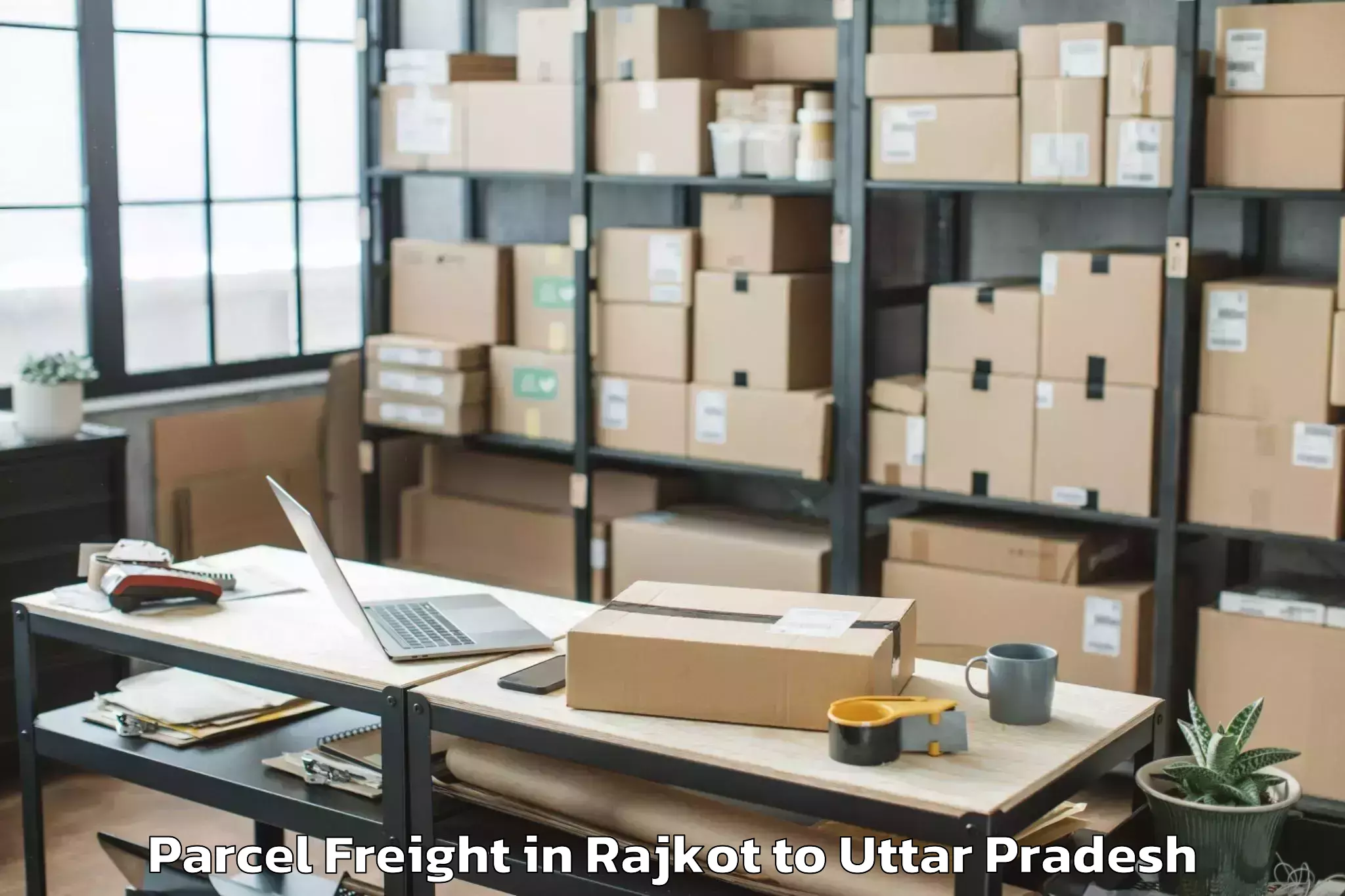 Reliable Rajkot to Kunda Parcel Freight